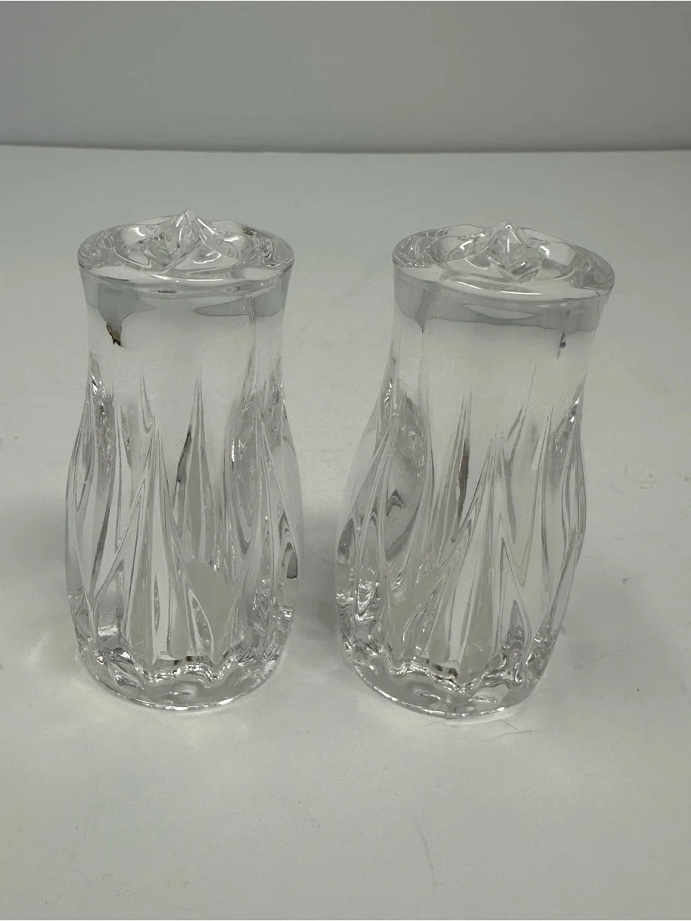 Towle 24% Lead Crystal Krokus Salt & Pepper Made In‎ Austria A1